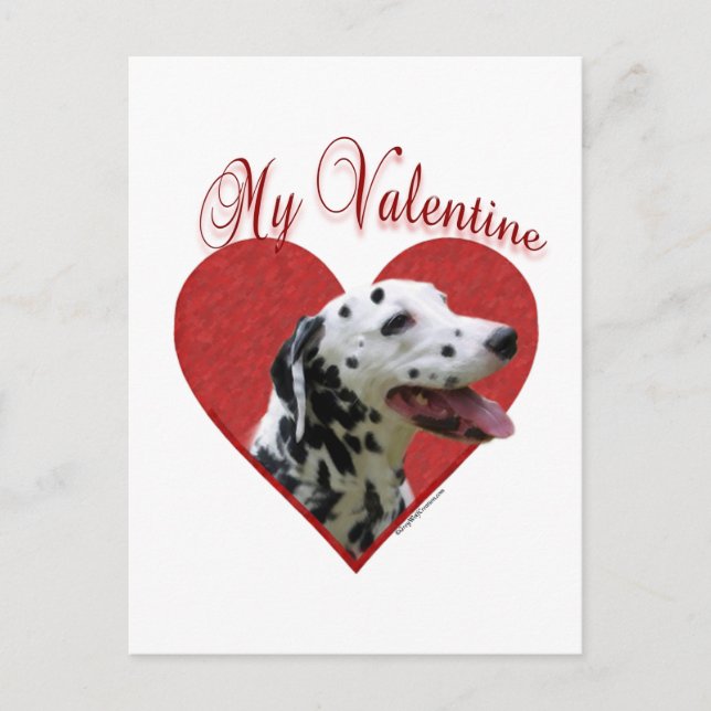 Mein Dalmatiner Valentine Feiertagspostkarte (Vorderseite)