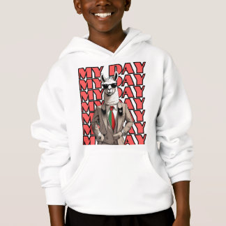Mein Day Llama in Gucci Inspo Red Black Beige Desi Hoodie