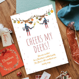 Mein Deers l Winter Weihnachtscocktail Party Einladung