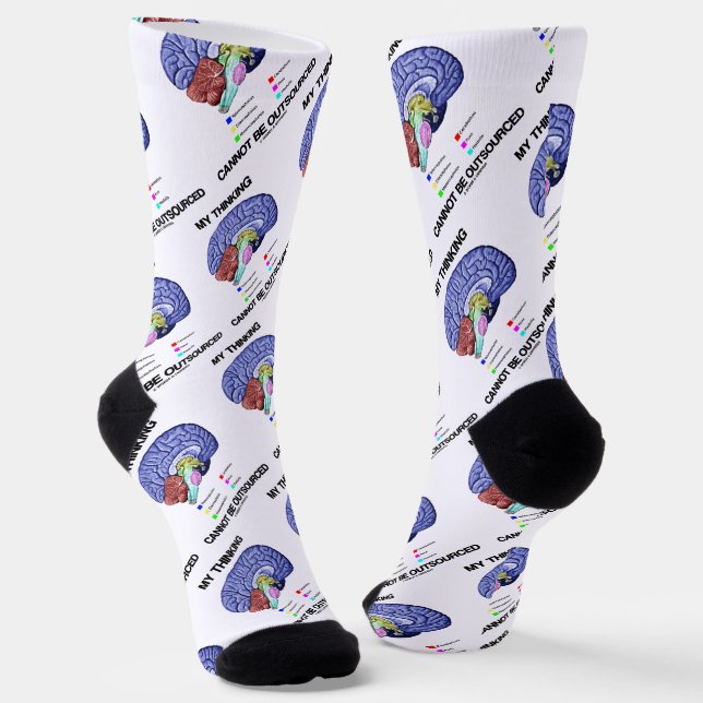 Mein Denken kann nicht ausgelagert werden Gehirnan Socken (Gewinkelt)