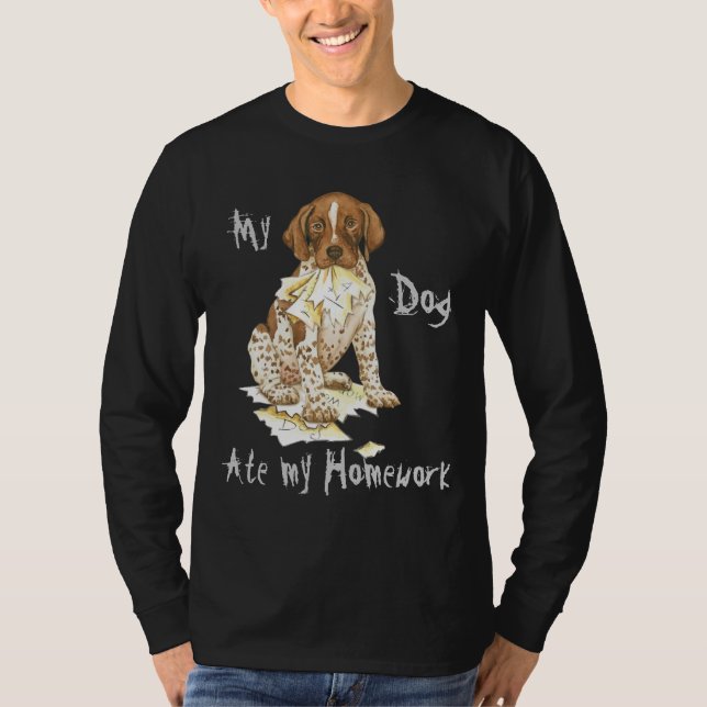 Mein deutscher kurzhaariger Zeiger aß meine T-Shirt (Vorderseite)