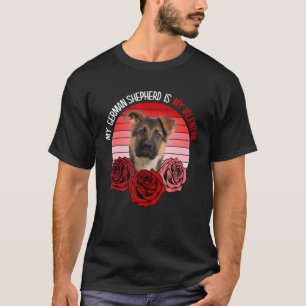 Mein deutscher Schäferhund ist meine Valentine Fun T-Shirt