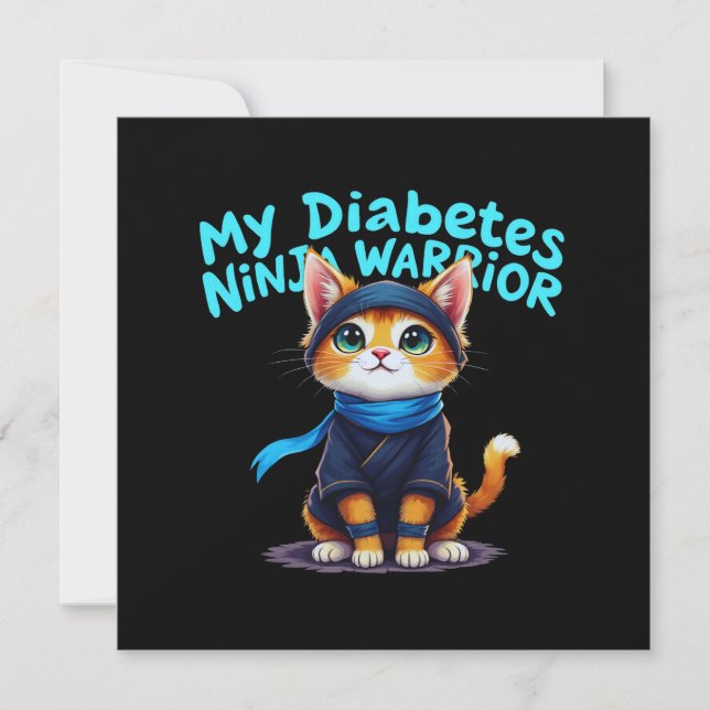 Mein Diabetes Ninja Krieger steht fest Einladung (Vorderseite)