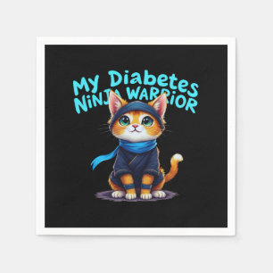 Mein Diabetes Ninja Krieger steht fest Serviette
