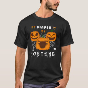 MEIN DIAPER IST MEIN COSTUME Halloween Pumpkin Pat T-Shirt