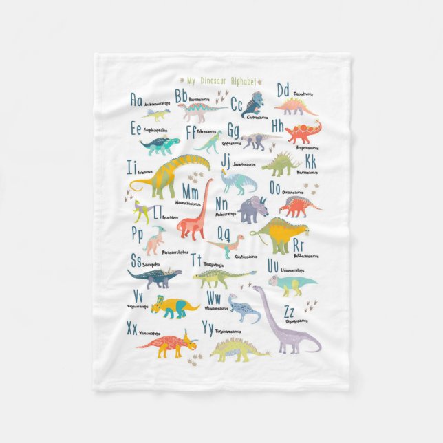 Mein Dinosaur Alphabet Fleecedecke (Vorderseite)
