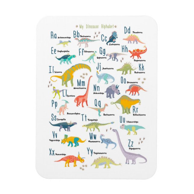 Mein Dinosaur Alphabet Magnet (Vertikal)