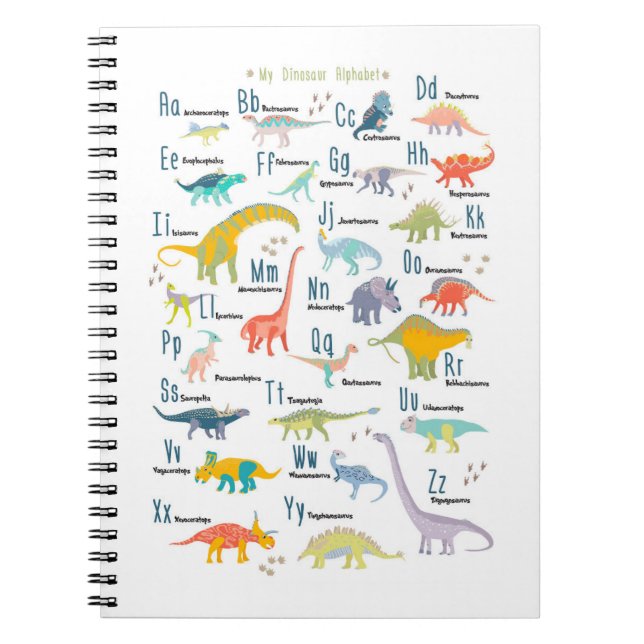Mein Dinosaur Alphabet Notizblock (Vorderseite)