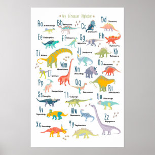 Mein Dinosaurier Alphabet Poster