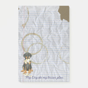 Mein Doberman Ate my Lessingplan Post-it Klebezettel
