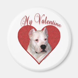Mein Dogo Argentino Valentine Magnet