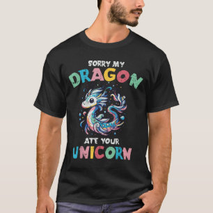 Mein Drache ate dein Einhorn Funny Fantasy Girls K T-Shirt