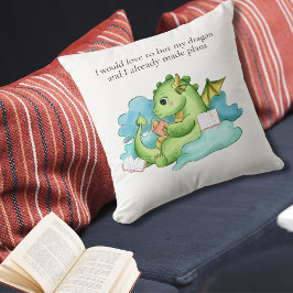 Mein Drache und ich haben Pläne gemacht Kissen