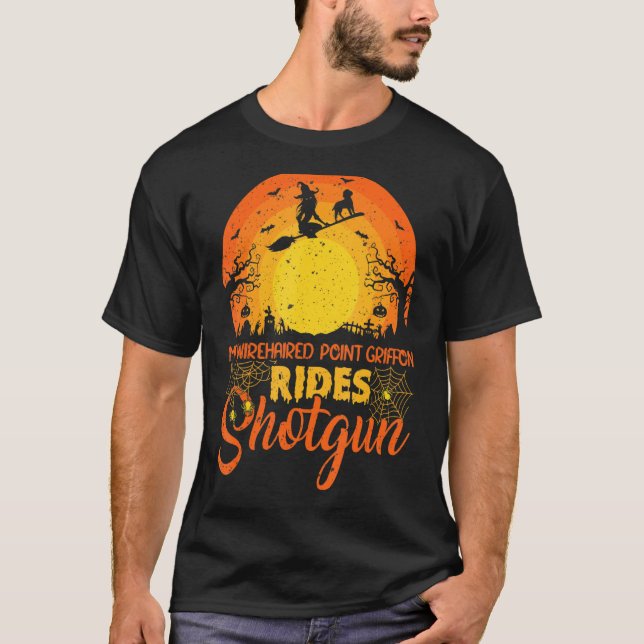Mein Drahthaar pointing Griffon Dog Ride Shotgun H T-Shirt (Vorderseite)