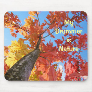 Mein Drummer ist Natur! Mousepad Autumn Tree Blätt