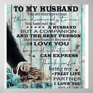 Mein Ehemann-Brief | Liebliches Geschenk für Ehema Poster