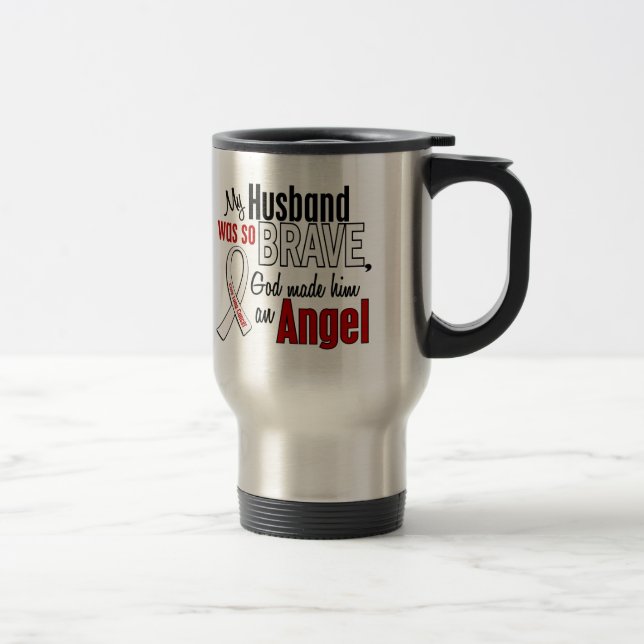 Mein Ehemann ist ein Engels-Lungenkrebs Reisebecher (Rechts)