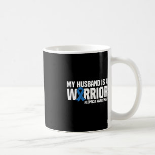 Mein Ehemann ist ein Warrior Blue Ribbon Alopecia Kaffeetasse
