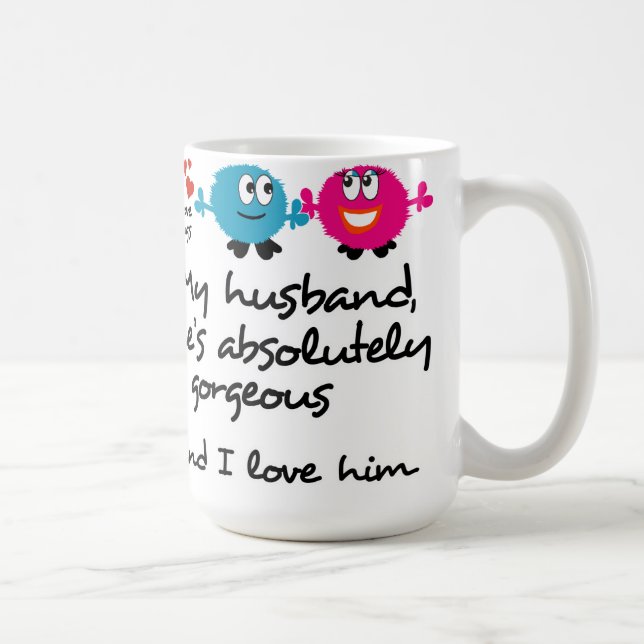 Mein Ehemann ist, i-Liebe er herrlich Kaffeetasse (Rechts)