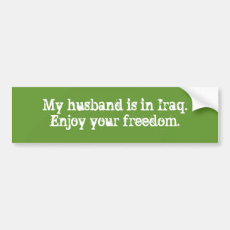 Mein Ehemann ist in Iraq.Enjoy Ihre Freiheit Autoaufkleber