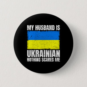 Mein Ehemann ist ukrainische Flagge für Ehefrau Uk Button