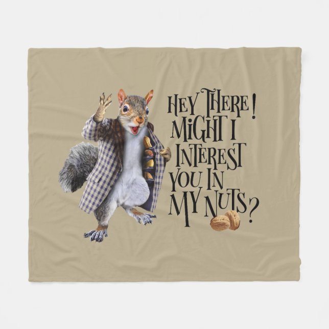 Mein Eichhörnchen Nüsse Fleecedecke (Vorderseite (Horizontal))