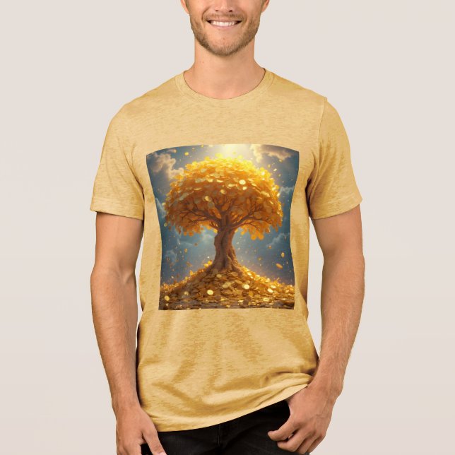 Mein eigener Geldbaum Tri-Blend Shirt (Vorderseite)
