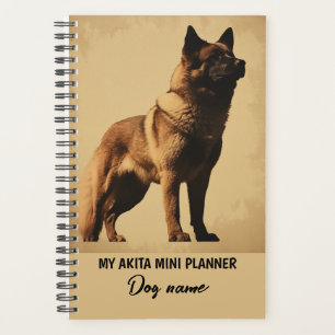 Mein eigener Hundename Akita Portrait Planer