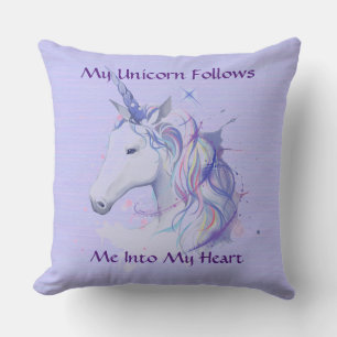 Mein Einhorn-Lila-Pastellkissen Kissen