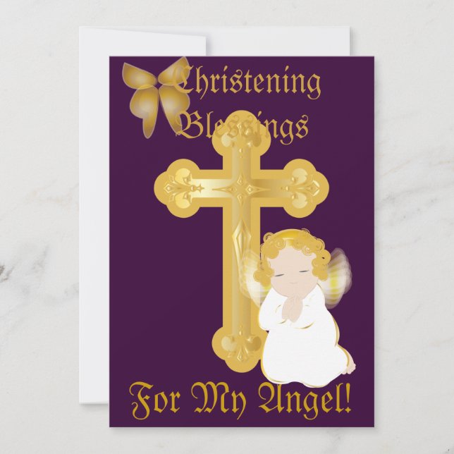 Mein Engel hat die Weihnachten der Segnungen indiv Einladung (Vorderseite)