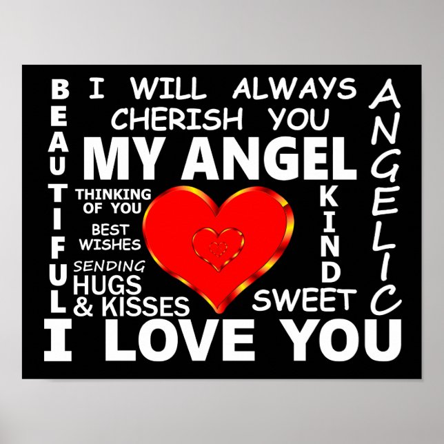 Mein Engel I Liebe Poster (Vorne)