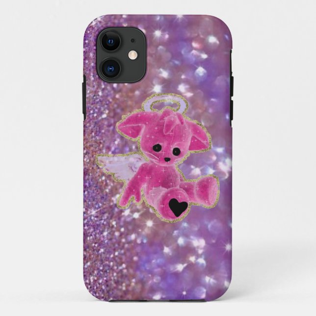 Mein Engel… Lila Glitzer iPhone 5 Kasten Case-Mate iPhone Hülle (Rückseite)