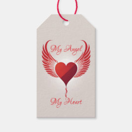 Mein Engel mein Herz - Engel Wings Heart Geschenkanhänger