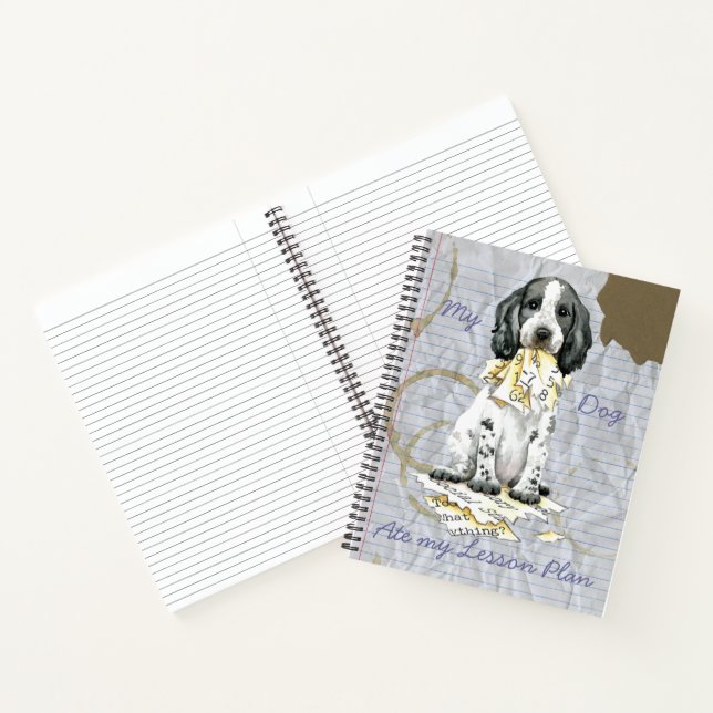 Mein Englisch Cocker Ate My Lesson-Notebook Notizbuch (Innenseite)