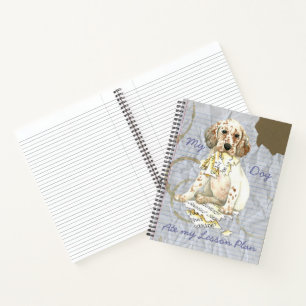 Mein Englisch-Setter Ate my Lessingplan Notizbuch