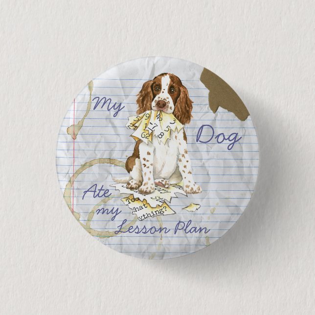 Mein Englisch Springer Spanisch Ate My Lessingplan Button (Vorderseite)
