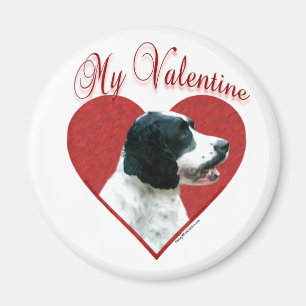 Mein Englisch Springer Spanisch Valentine Magnet