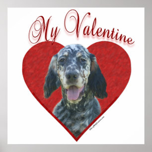 Mein englischer Setter Valentine Poster