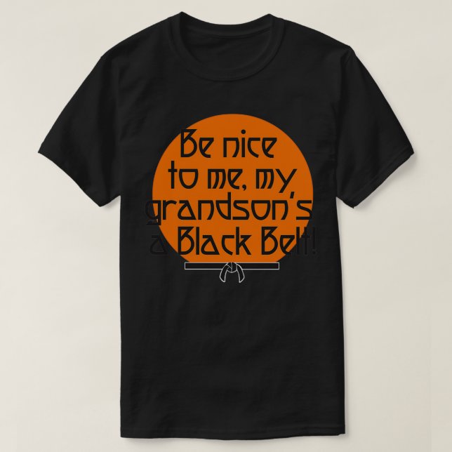 Mein Enkel ist ein schwarzer Gürtel T-Shirt (Design vorne)