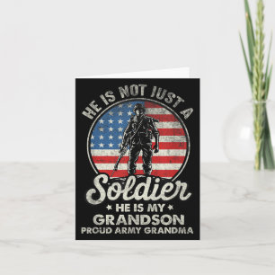 Mein Enkel ist ein Soldat Zitat Stolz Army Oma Karte