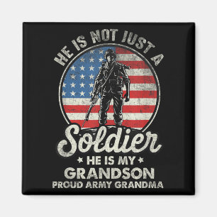 Mein Enkel ist ein Soldat Zitat stolze Army Oma  Magnet
