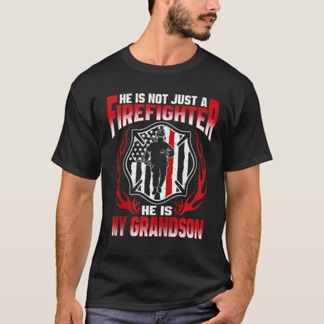 Mein Enkel ist Feuerwehrmann, Oma Gr T-Shirt (Vorderseite)