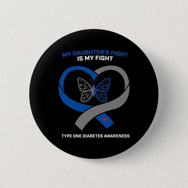 Mein Enkel kämpft gegen Typ 1 Diabetes Button (Vorderseite)