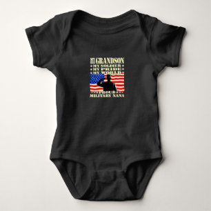 Mein Enkel Mein Soldat Held Stolz Militär-Oma Baby Strampler