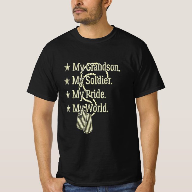 Mein Enkel Soldat Helden Militär Opa Geschenk T-Shirt (Vorderseite)