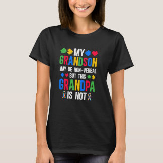 Mein Enkel stolz Autismus Opa Autismus Krieger Gr T-Shirt