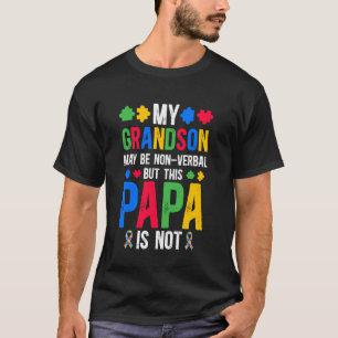 Mein Enkel stolz Autismus Papa Autismus Krieger Pa T-Shirt