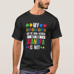 Mein Enkelkind Stolz Autismus Opa Autismus Krieger T-Shirt