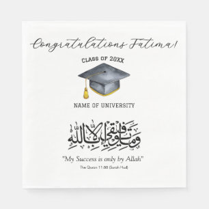 Mein Erfolg ist nur durch Allah Arabische Kalligra Serviette