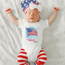 Mein erster 4. Juli American Flag Patriotic
